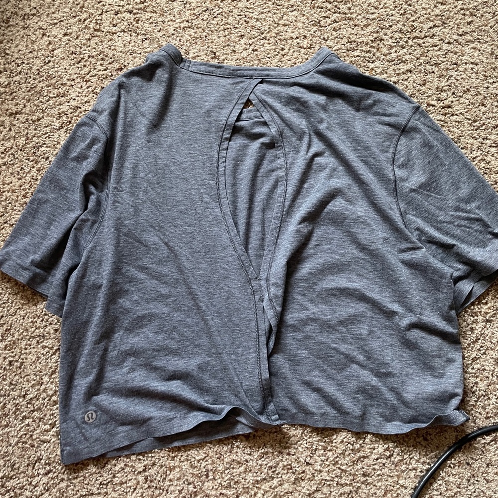 Lulu crop top with open back